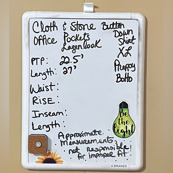 Cloth & Stone White Textured Button-Down Cotton Shirt Size XL Lagenlook Neutral - Picture 7 of 8